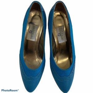 George Georgiou Woman's Teal Heels Sz 6.5